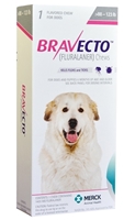 Bravecto 1400 mg for Dogs 88-123 lbs, 1 Chewable Tablet (Pink)