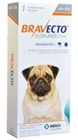 Bravecto 250 mg for Dogs 9.9-22 lbs, 1 Chewable Tablet (Orange)