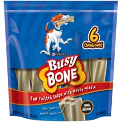 Busy Bone Small/Medium, 21 oz - 4 Pack
