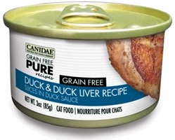 Canidae Grain-Free Pure Duck & Duck Liver Recipe Canned Cat Food, 3 oz, 12 Pack