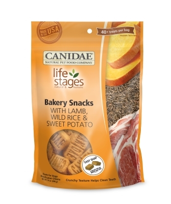 Canidae Life Stages Bakery Snack Biscuits, Lamb Rice &amp; Sweet Potato, 14 oz