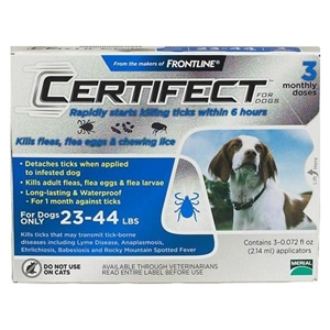 Certifect for Dogs 23-44 lbs, 3 Month (Blue)