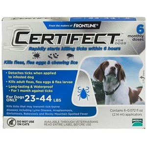 Certifect for Dogs 23-44 lbs, 6 Month (Blue)