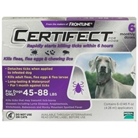 Certifect for Dogs 45-88 lbs, 6 Month (Purple)
