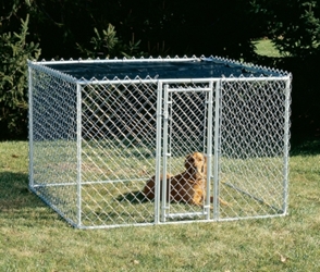 Chain Link Portable Kennel 6X6X4