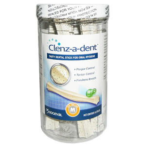 Clenz-A-Dent Dental Chew Sticks for Large Dogs, 6 Chews