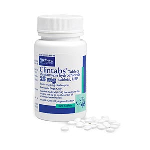Clintabs 25 mg, 100 Tablets (clindamycin)