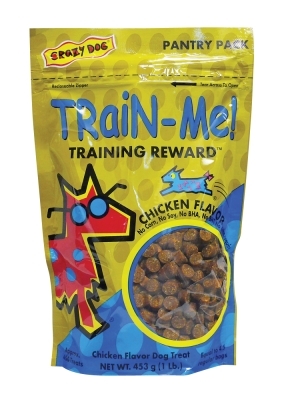 Crazy Dog Train-Me! Training Reward Dog Treats, Chicken, 1 lbs