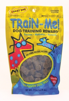 Crazy Dog Train-Me! Training Reward Dog Treats, Chicken, 4 oz