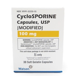 Cyclosporine (modified) 100 mg, 30 Capsules