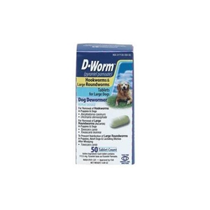 D-Worm for Large Dogs, 50 Tablets