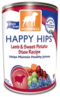 Dogswell Happy Hips Grain-Free Canned Dog Food, Lamb & Sweet Potato Stew, 12.5 oz, 12 Pack
