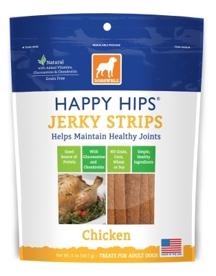 Dogswell Happy Hips Jerky Strips, Chicken, 5 oz