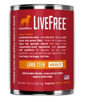 Dogswell LiveFree Grain-Free Canned Dog Food, Adult Lamb Stew, 12.5 oz, 12 Pack