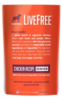 Dogswell LiveFree Grain-Free Dry Dog Food, Senior Chicken Recipe, 25 lbs