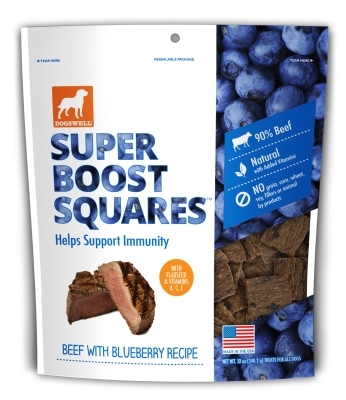 Dogswell Super Boost Squares, Beef &amp; Blueberry, 12 oz