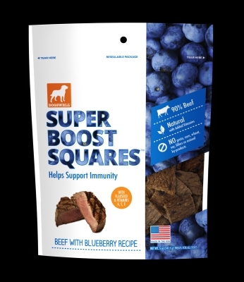 Dogswell Super Boost Squares, Beef &amp; Blueberry, 5 oz