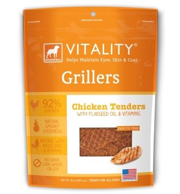 Dogswell Vitality Grillers, Chicken Tenders, 15 oz