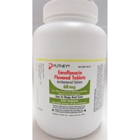 Enrofloxacin Flavored Tablets 68 mg, 100 Tablets