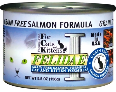 Felidae Grain-Free Cat and Kitten Canned Food, salmon, 5.5 oz, 12 Pack