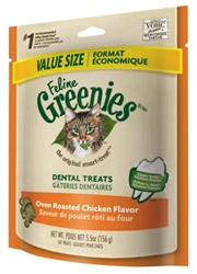 Feline Greenies Value Size Oven Roasted Chicken Flavor, 5.5 oz