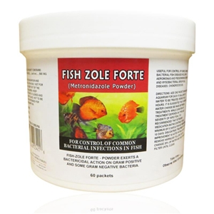 Fish Zole Forte (Metronidazole) Powder 500 mg, 60 Packets