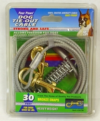 Four Paws Dog Tie-Out Cable, Heavy Weight, 30 ft