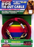 Four Paws Dog Tie-Out Cable, Medium Weight, 15 ft