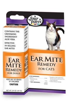 Four Paws Ear Mite Remedy for Cats, 1 oz
