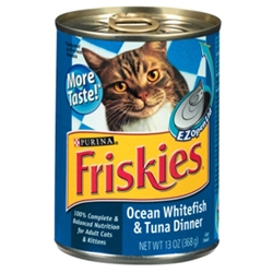 Friskies Classic Pate Ocean Whitefish & Tuna Dinner, 13 oz - 24 Pack