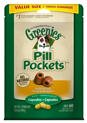 Greenies Chicken Pill Pockets for Dogs, Tablets, 15.8 oz, 60 ct