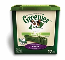 Greenies Lite Tub Treat Pack for Large Dogs, 27 oz, 17 ct