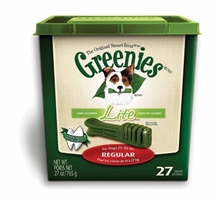 Greenies Lite Tub Treat Pack for Regular Dogs, 27 oz, 27 ct