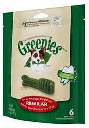 Greenies Mini Treat Pack for Regular Dogs, 6 oz, 6 ct