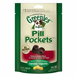 Greenies Pill Pockets, Hickory Smoke, 30 Capsules - 6 Pack : VetDepot.com