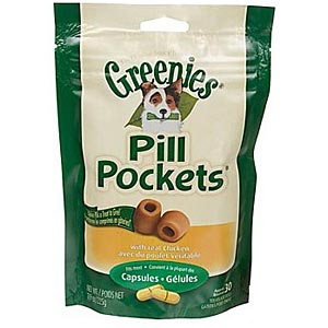 Greenies Pill Pockets for Dogs Chicken Flavor, 30 Capsules - 6 Pack