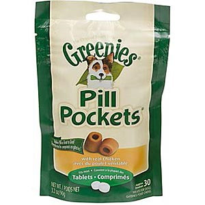 Greenies Pill Pockets for Dogs Chicken Flavor, 30 Tablets - 6 Pack