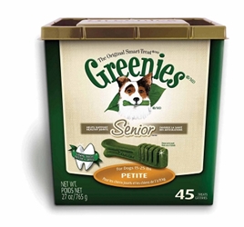 Greenies Senior Tub Treat Pack for Petite Dogs, 27 oz 45 ct