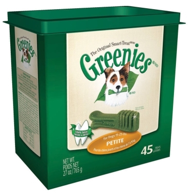 Greenies Tub Treat Pack for Petite Dogs, 27 oz, 45 ct