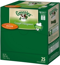 Greenies Weight Management Mini-Me Merchandiser Treat Pack for Teenie Dogs, 11.2 oz, 40 ct