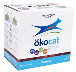 Healthy Pet Okocat Natural Wood Clumping Cat Litter, 12 lbs
