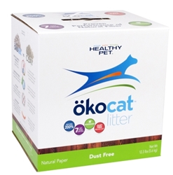 Healthy Pet Okocat Natural Wood Dust Free Clumping Cat Litter, 12.3 lbs