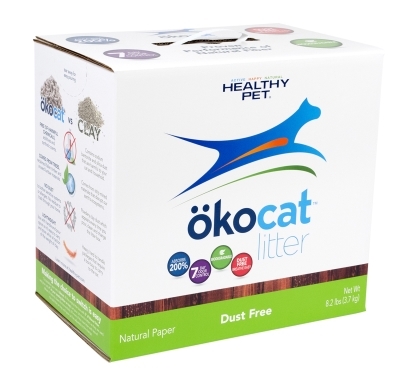 Healthy Pet Okocat Natural Wood Dust Free Clumping Cat Litter, 8.2 lbs