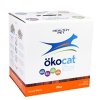 Healthy Pet Okocat Natural Wood Pine Cat Litter, 18.6 lbs