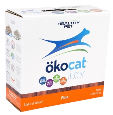 Healthy Pet Okocat Natural Wood Pine Cat Litter, 7.5 lbs