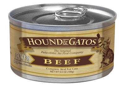 Hound &amp; Gatos Beef Recipe for Cats, 5.5 oz - 24 Pack