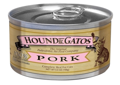 Hound &amp; Gatos Pork Recipe for Cats, 5.5 oz - 24 Pack 