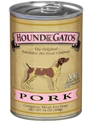 Hound & Gatos Pork Recipe for Dogs, 13 oz - 12 Pack