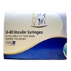 Insulin Syringes U-40 1/2cc 29g x 1/2 in, 100 ct 