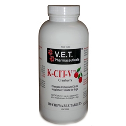 K-CIT-V Cranberry Potassium Citrate for Dogs, 100 Chewable Tablets | VetDepot.com